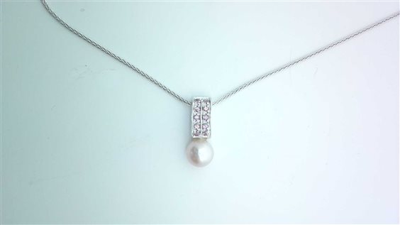 Collana Golay Donna Perle in Oro bianco Perla PERLA ROSA MM 7/7.5 ZAF R - PERLA ROSA MM 7/7.5 ZAF R